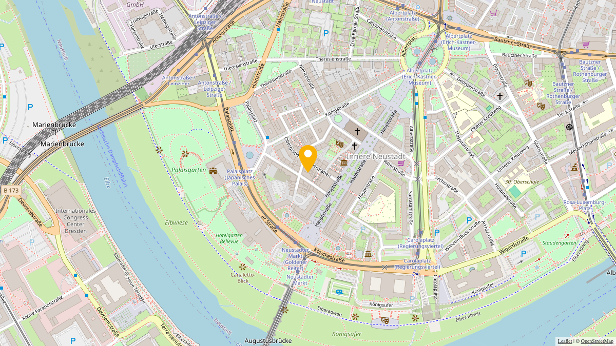 Kartenvorschau: Obergraben 2, 01097 Dresden